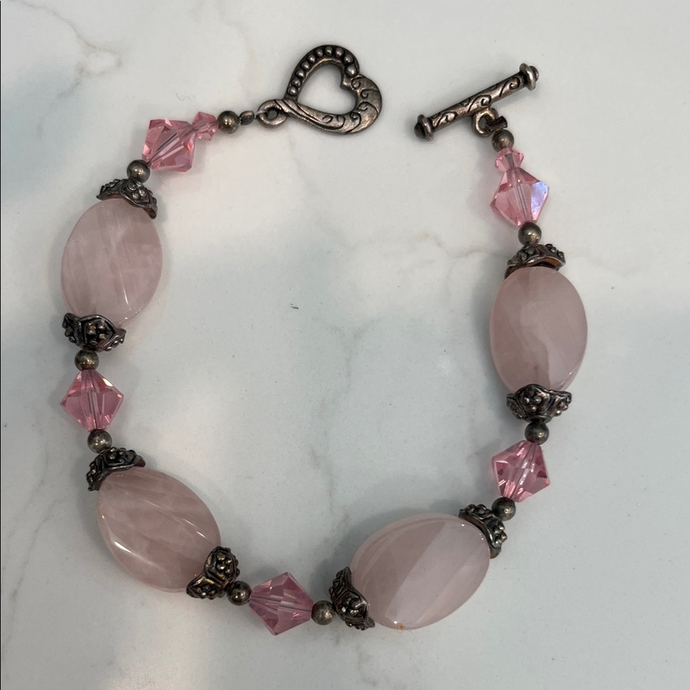Elegant Pink Beaded Bracelet